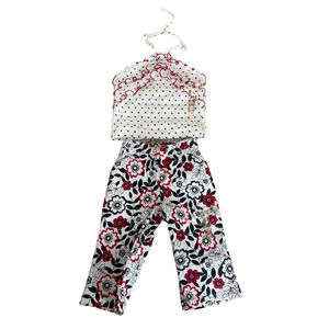 Vintage 90s Toddler Gymboree 3T Girls Summer Halter Shirt Wide Leg Pants Set NWT